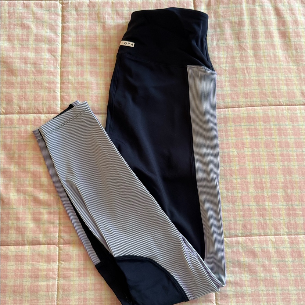 Navy and Purple/Blue Iridescent Athletic Leggings